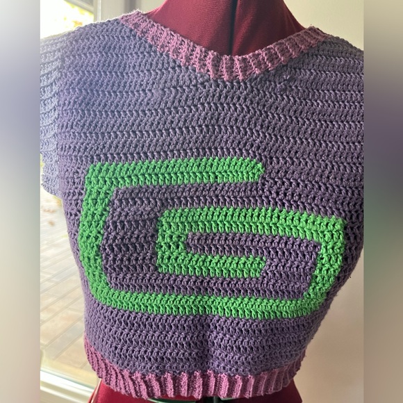 COLOURFUL CROPPED SWEATER VEST/TANK - Picture 5 of 8